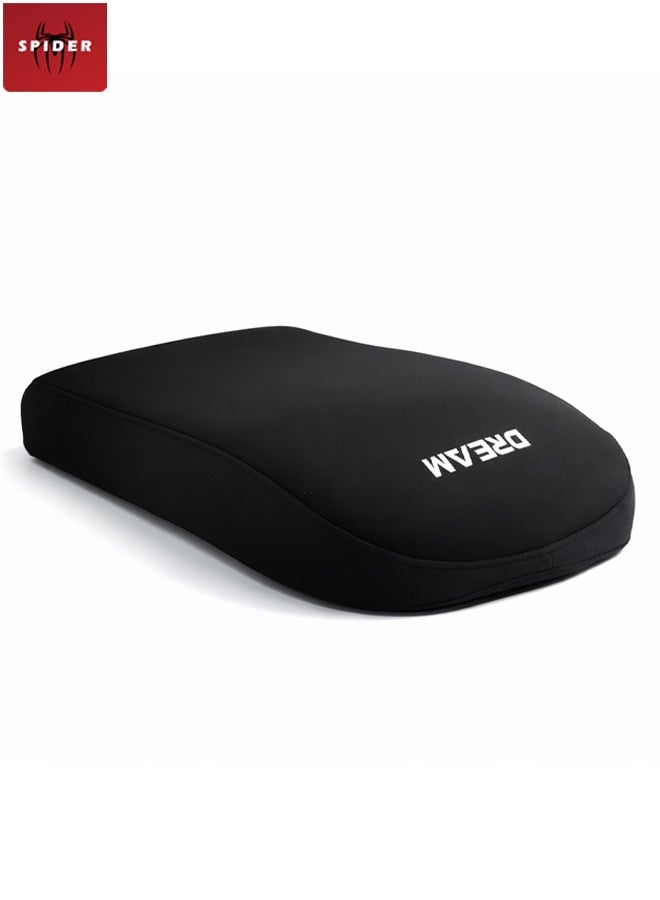 SPIDER Memory Foam Car Armrest Cushion Pad – Center Console Support Pillow, Soft Breathable Arm Rest Cover for Car, SUV, Truck, Office Chair – Pressure Relief, Anti-Slip Base, Universal Fit - Black - Image 1